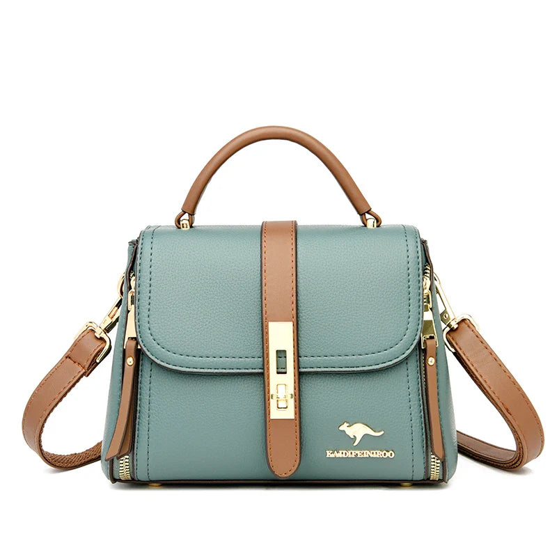 Genuine Leather Women’s Designer Handbag – Luxury Crossbody Messenger & Shoulder Tote Bag