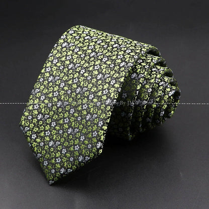Men’s Wedding Floral Necktie - Wave Fireworks Meteor Flower Design Tie for Groom, Business & Formal Accessories Gift