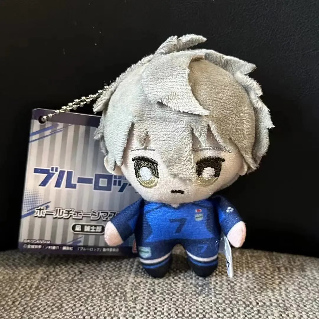 Mini Blue Lock Nagi Plush Keychain – Cute Anime Backpack Charm & Stuffed Doll Gift