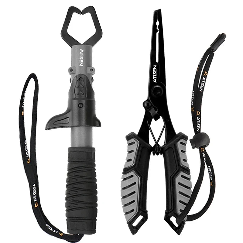 Stainless Steel Fishing Gripper - Professional Fish Lip Grabber Clip for Secure Fish Handling & Tackle