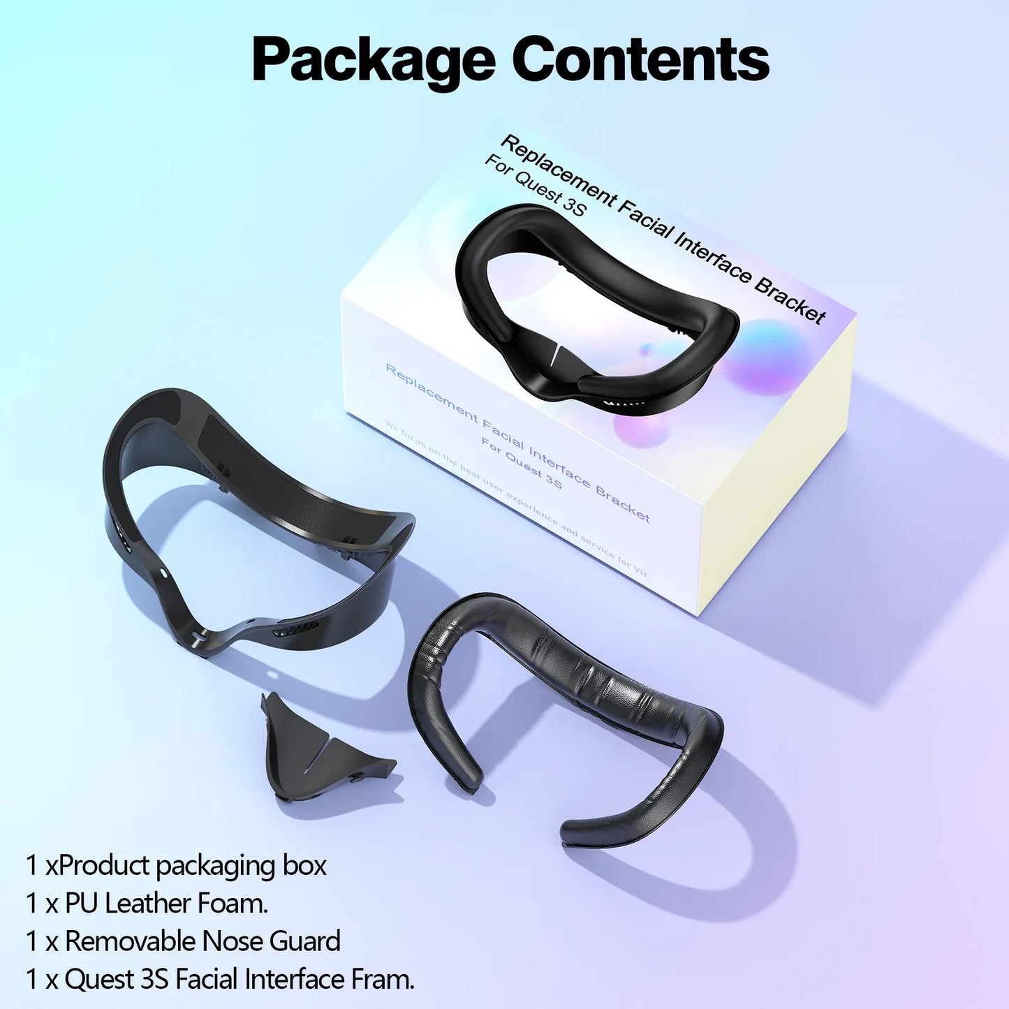Oculus Quest 3S Face & Mask Pad — Sweat-Resistant PU Foam VR Accessory for Comfortable Gaming