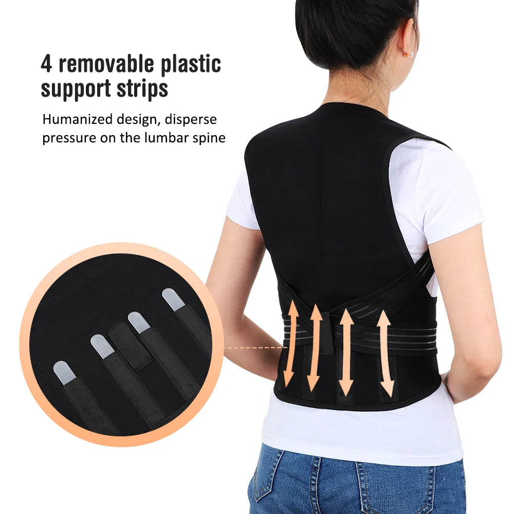 Tourmaline Magnetic Heated Vest — Self-Heating Thermal Clothing, Lumbar Waist Brace, Posture Corrector & Pain Relief Corset