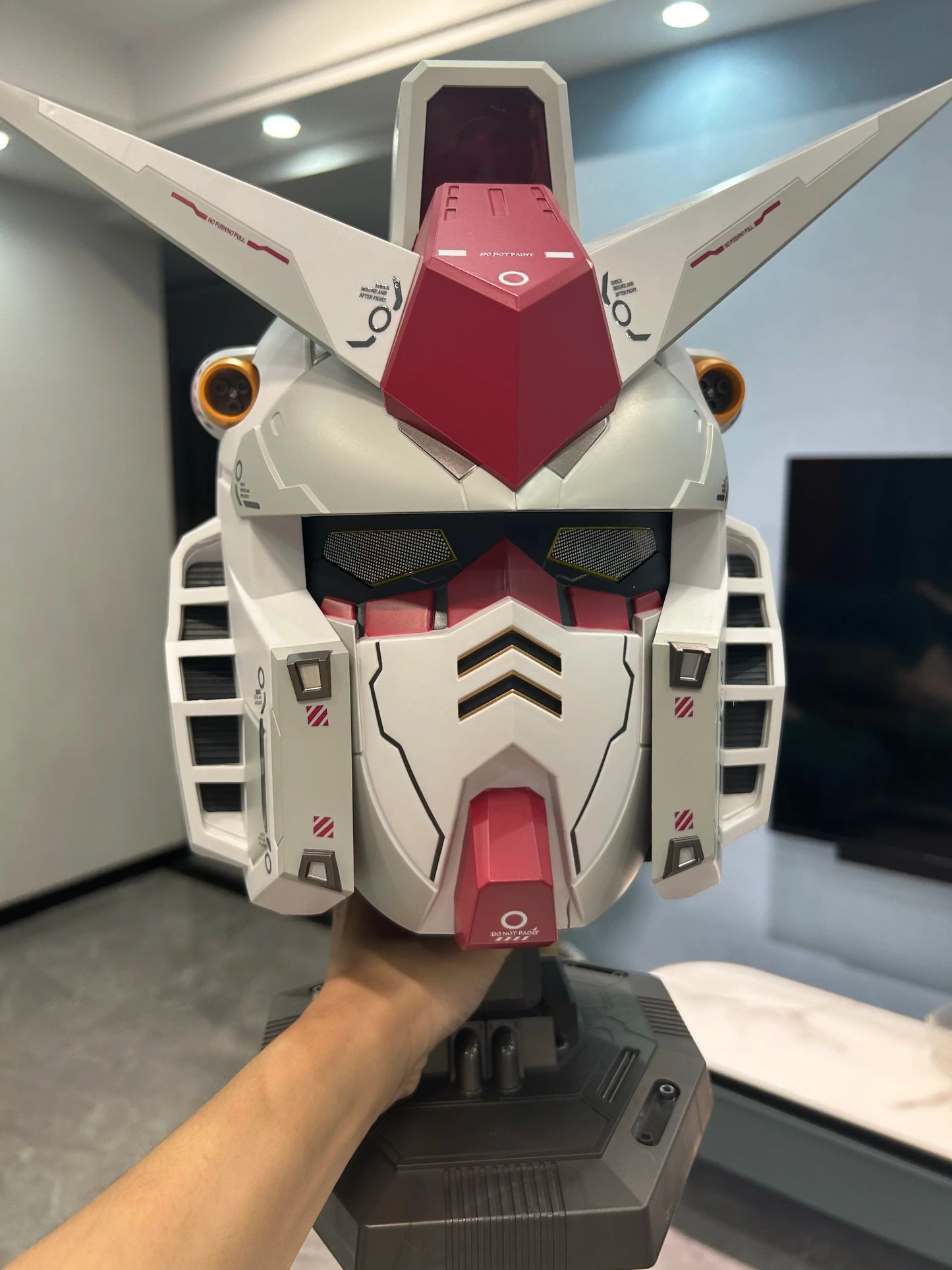 Vol.1 RX-78-02 Cyberpunk Helmet – 1:1 Mech Robot Mask with Touch Control Light, Cosplay Costume & Halloween Toy Gift for Kids