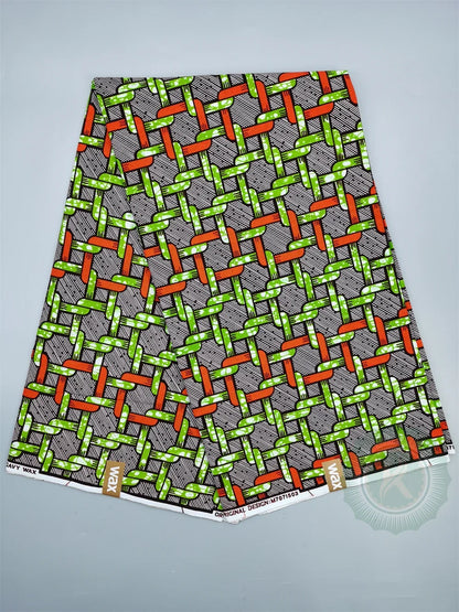 Guaranteed Original African Wax Fabric - 100% Cotton Real Ankara Print 6 Yards for Wedding Dresses & Sewing