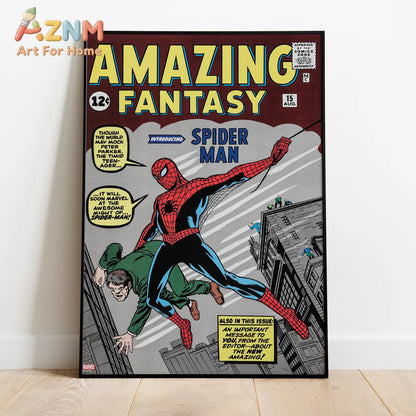 Spider-Man Comic Book Covers Poster - Comic Print Wall Art Gift for Superhero Fans