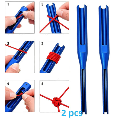 2-Piece Quick Knotting Aid Set - Plastic Threaders for Rope Weaving & Craft Projects