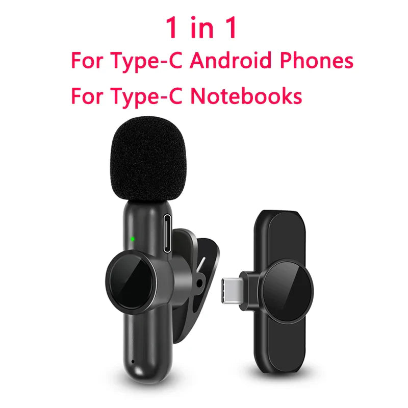 K61 Wireless Lavalier Microphone – Mini Mic for iPhone, iPad, Android, Laptop, and Live Streaming