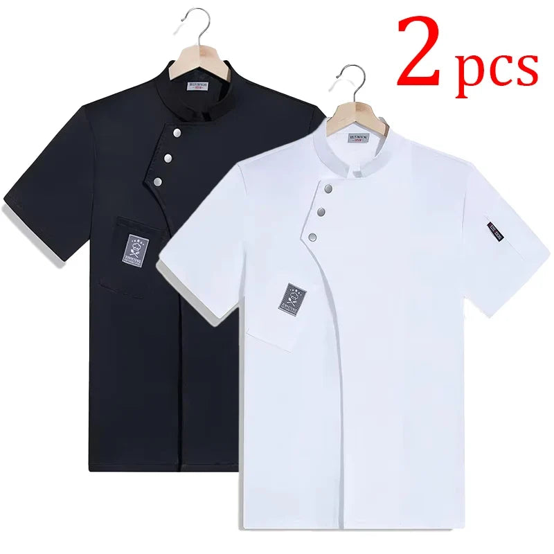Catering Chef Work Shirt - Restaurant Kitchen Uniform T-Shirt for Cooks, Bakers & Hospitality Staff