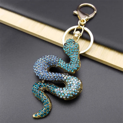 Colorful Crystal Bear Keychain - Rhinestone Alloy Bag Charm, Fashion Key Ring & Jewelry Accessory