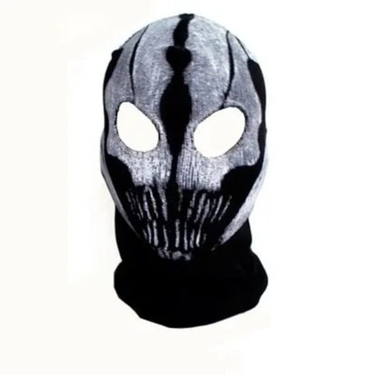 Black Skull Balaclava Mask - Warm Full Face Hood Beanie for Men Outdoor Wear