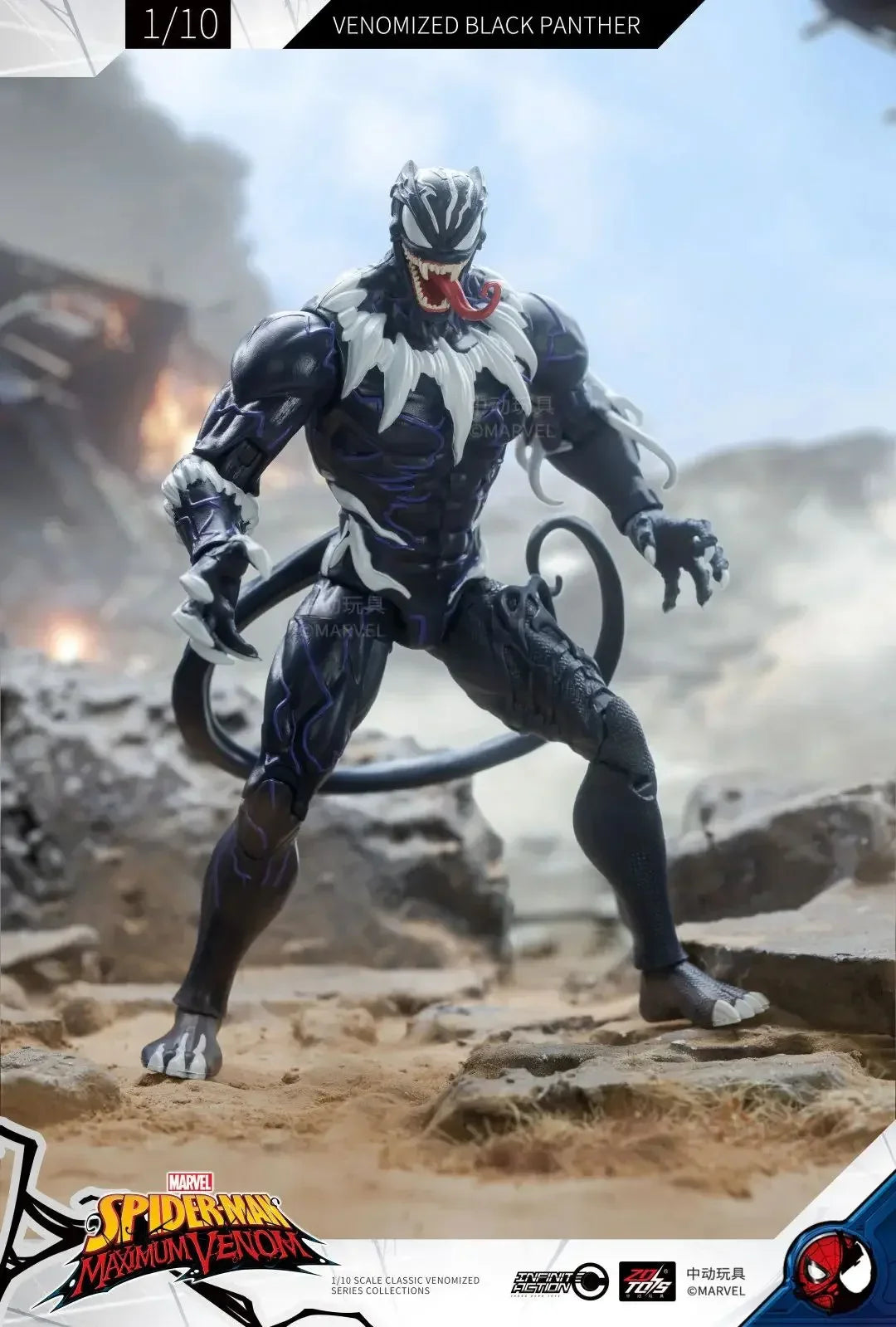 ZD 1/10 Marvel Legends Action Figures – Venom, Spider-Man, Iron Man, Thanos, Captain America, Black Panther Toy