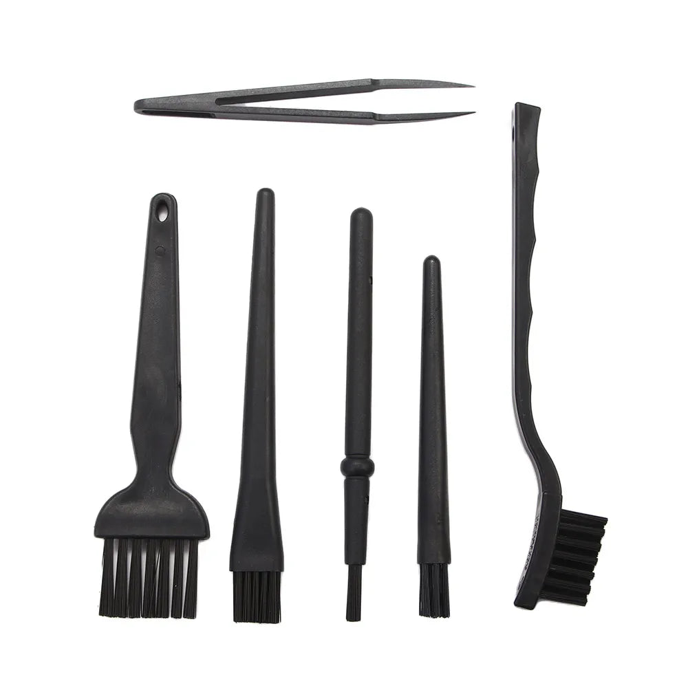 6-in-1 Electronics Cleaning Kit - Portable Anti-Static Keyboard Brush & Temperature Resistant Handle for Phone & Laptop