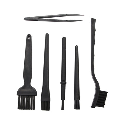 6-in-1 Electronics Cleaning Kit - Portable Anti-Static Keyboard Brush & Temperature Resistant Handle for Phone & Laptop