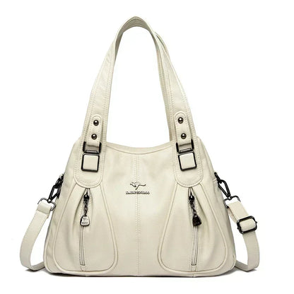 Luxury Women’s Leather Casual Tote Bag – High Quality Large Shoulder & Crossbody Handbag