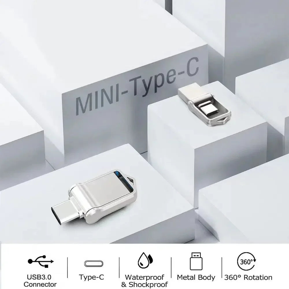 Xiaomi 2TB Metal USB 3.2 Flash Drive — High-Speed Type-C Dual-Use Memory Stick for Mobile & PC