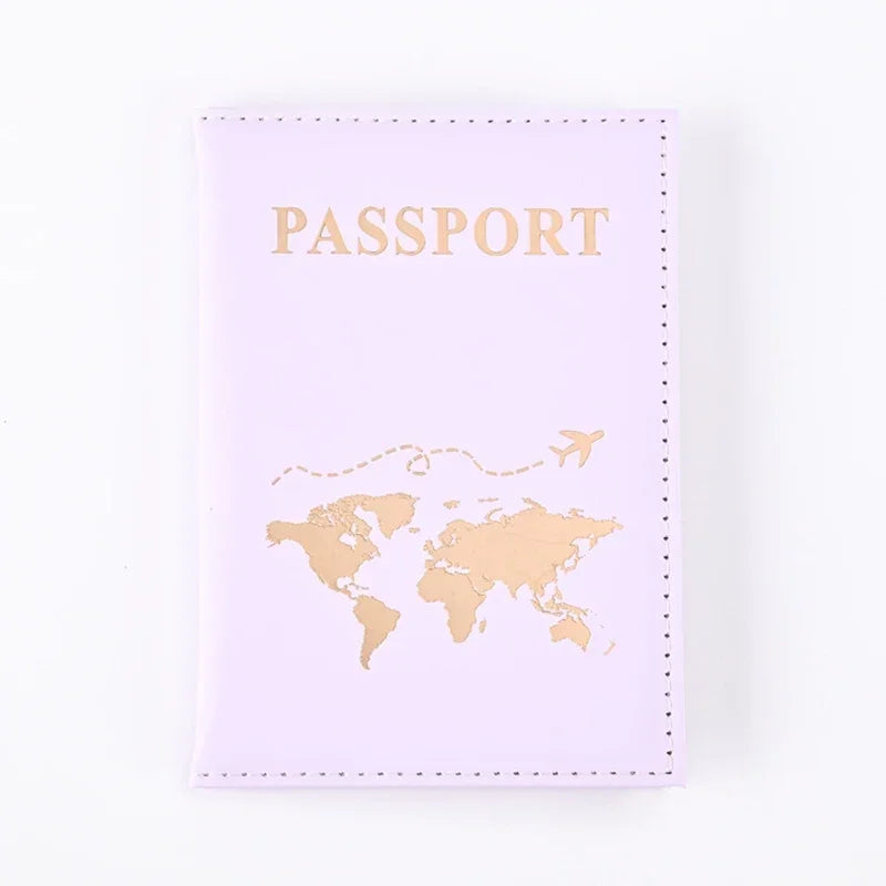 RFID Leather Passport Holder - Vintage Travel Wallet Case for Men & Women with ID and Card Storage