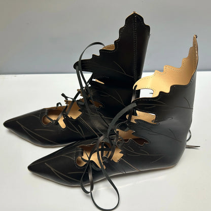 2023 Medieval Gothic Elf Witch Lace-Up Shoes – Retro Cosplay Boots for Women & Men, Carnival and Party Accessories