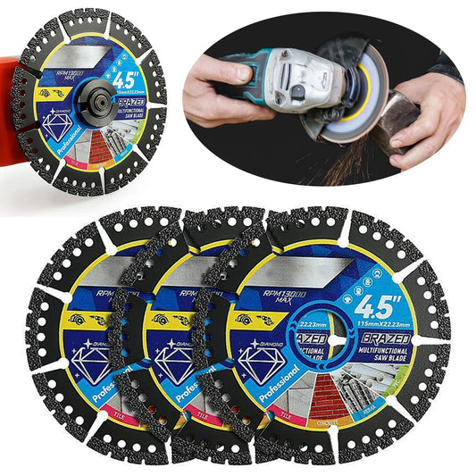 Multi-Material Cutting Blades - Angle Grinder Saw Blades for Metal, Tile, Stone, Plastic, Marble & Alloy Cutting
