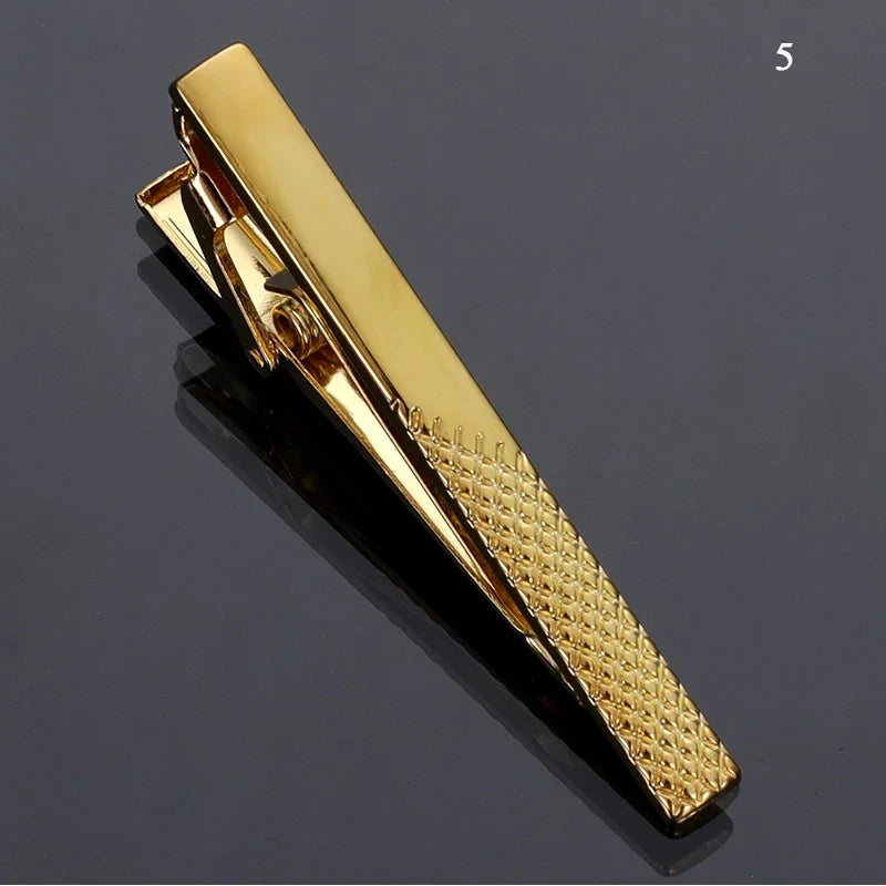 Men’s Fashion Tie Clip Pin - Metal Necktie Bar for Business, Wedding & Party Suit Accessories Gift