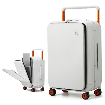 Mixi 20" Wide Handle Carry-On Suitcase – Men & Women Travel Trolley Luggage with PC Aluminum Frame M9275