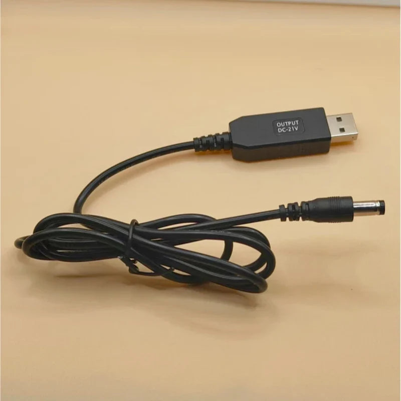 5V to 21V Boost Cable - USB DC Adapter Charging Cable for 21V Battery Power Supply