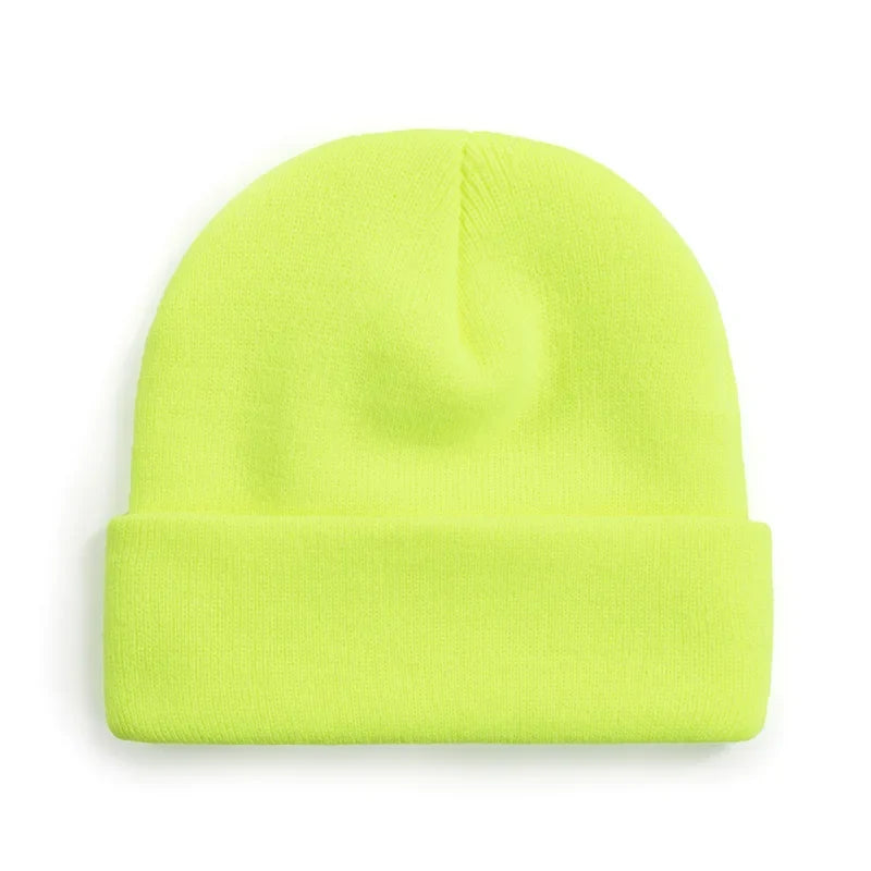 Winter Knit Beanie Hat - Warm Stretch Skull Cap for Boys Girls Adults in Black White Blue Pink & More Colors