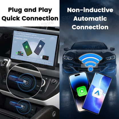 CarlinKit 5.0 Mini Ultra/Pro Wireless CarPlay & Android Auto Adapter – OEM Car Upgrade Dongle with WiFi & Bluetooth Auto Connect Support