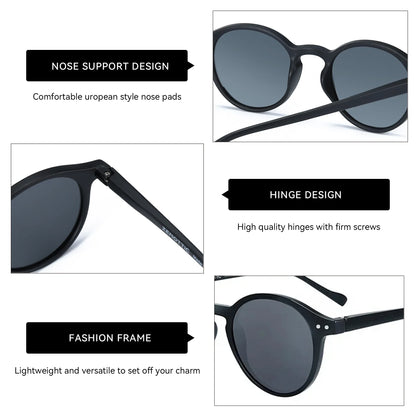 ZENOTTIC Retro Circular Polarized Sunglasses (S Size) – Vintage Small Round UV400 Goggles for Men & Women
