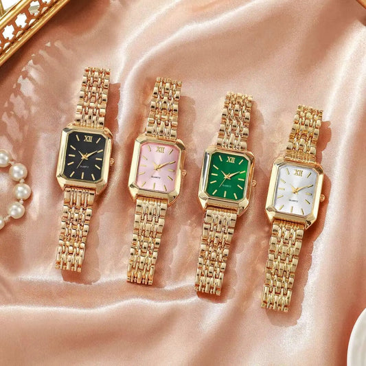Luxury Women's Rectangle Quartz Watch - Elegant Analog Fashion Wristwatch Gift