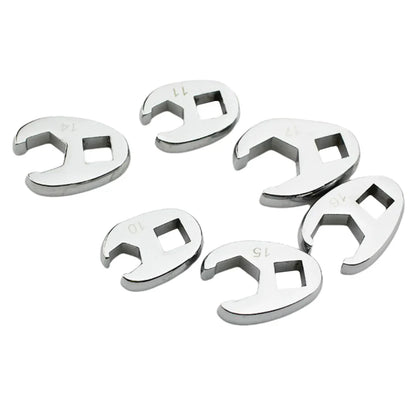 10pcs 3/8" Drive Crowfoot Wrench Set — 10-22mm Metric Open-End Spanners for Torque Wrench