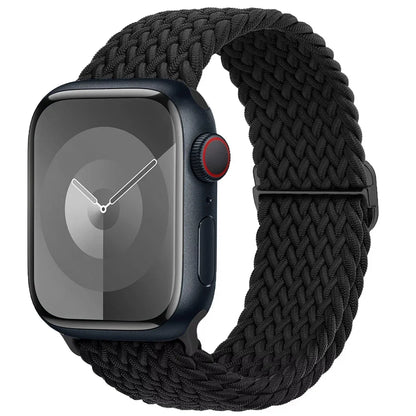 Braided Solo Loop Apple Watch Ultra Band – Elastic Nylon Adjustable Bracelet Strap for iWatch SE, Series 3–9 (38mm–49mm)