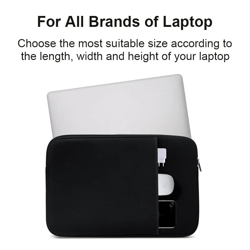 Laptop Sleeve Bag Case - Protective Notebook Cover for MacBook Air Pro 13-15.6 Inch, Lenovo, Dell, HP & More