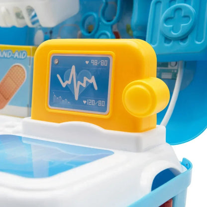17pcs Kids Doctor Pretend Play Set - Portable Backpack Medical Kit Toy for Role Play Learning & Gift