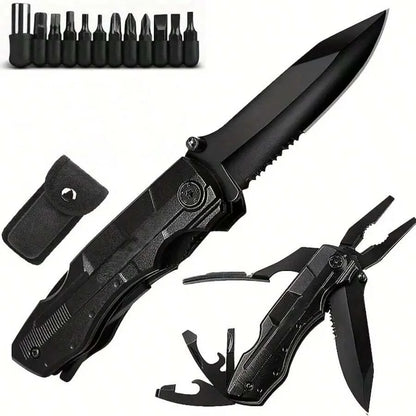 Multi-Functional EDC Pliers Tool - Portable Folding Knife & Screwdriver Set for Outdoor and Home Repairs