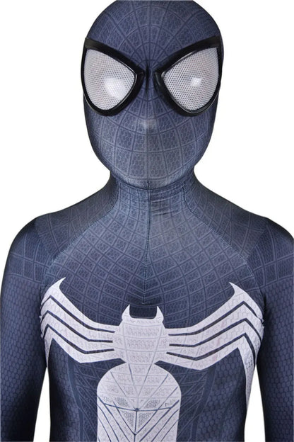 Halloween Venom Spider Cosplay Costume - Men’s Black Superhero Zentai Bodysuit for Parties & Events