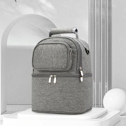 Folding Large-Capacity Breast Milk Storage Backpack – Portable Crib Bed, Mommy Outing Bag with Insulation for Baby