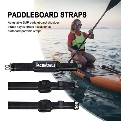 Adjustable Surfboard Shoulder Carry Sling – Paddle Board Strap & Deck Bag Carrier for SUP