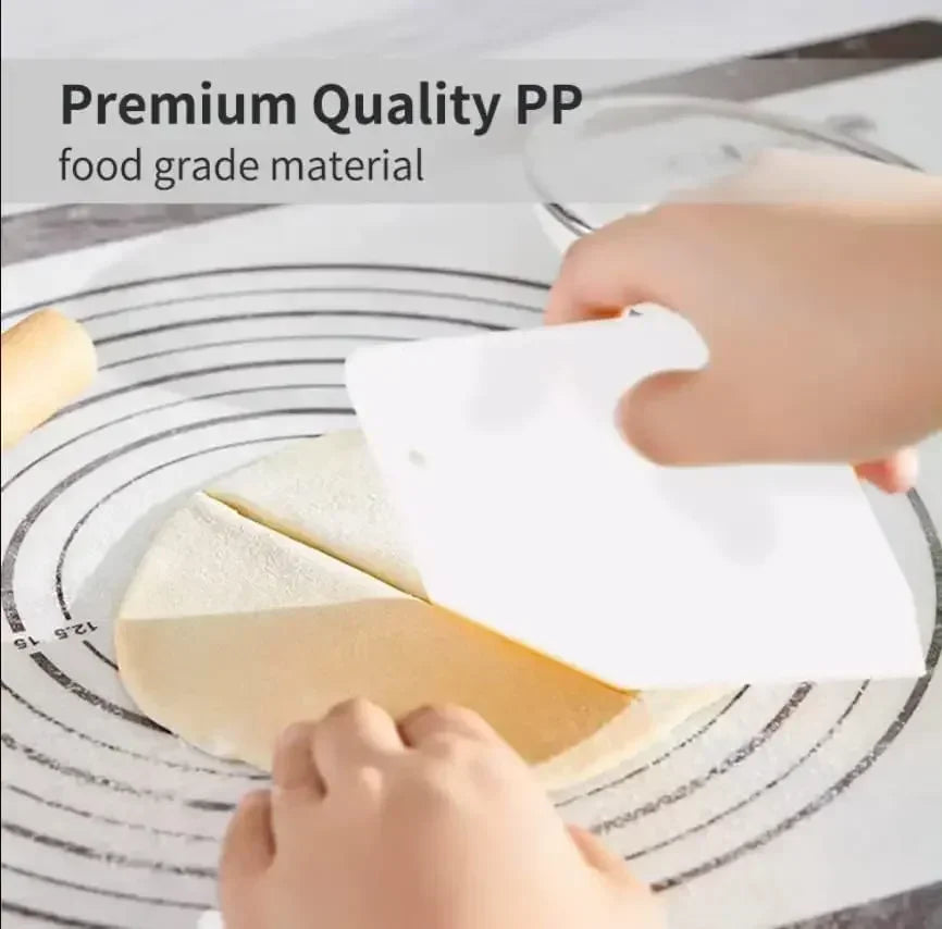 Multipurpose Dough Cutter & Bowl Scraper – Fondant, Bread, Cake Cream & Pastry Baking Tool