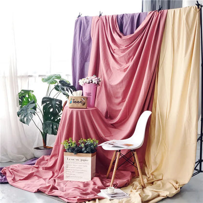 4x2.4M Polyester Photography Backdrop – White & Black Solid Color Studio Background Cloth for TikTok Live