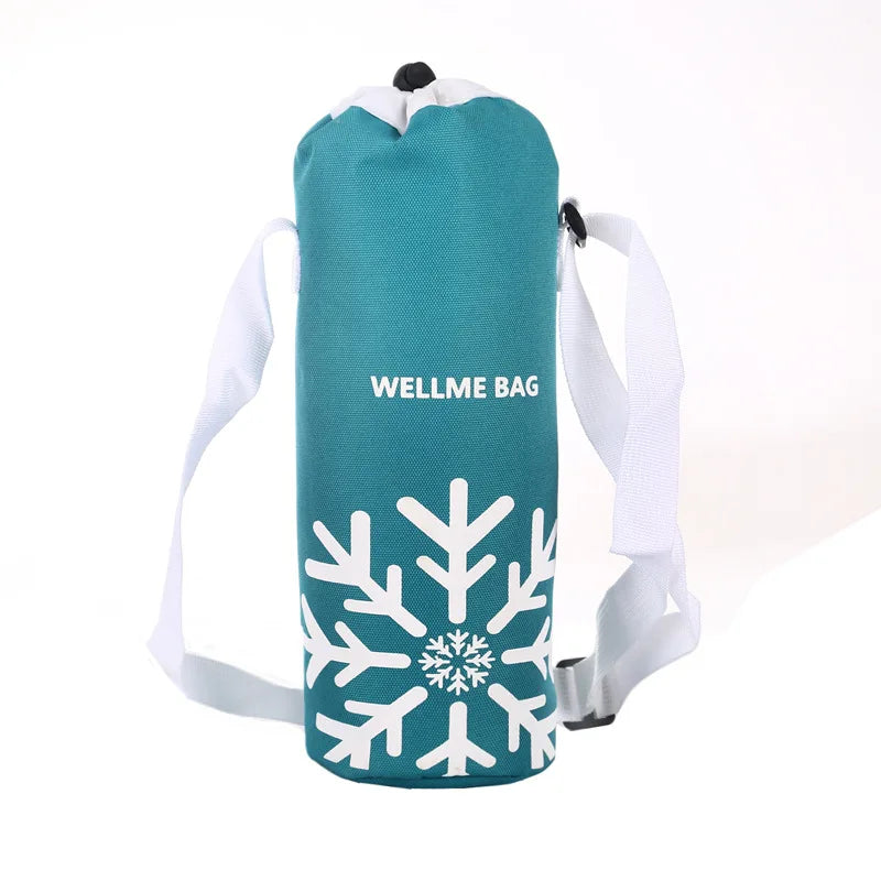 Portable Insulated Water Bottle Bag - Oxford Cloth Cooler Carrier for Camping & Outdoor Activities 1.5L