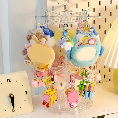 Multifunctional Double-Layer Jewelry Stand - Rotatable Adjustable Detachable Display Rack