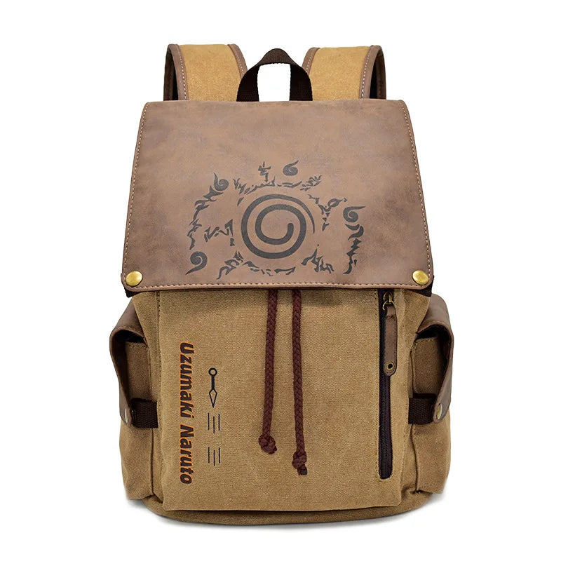 One Piece Anime Backpack – Kawaii Boys Canvas School Bag with Drawstring, Large Capacity Student Gift