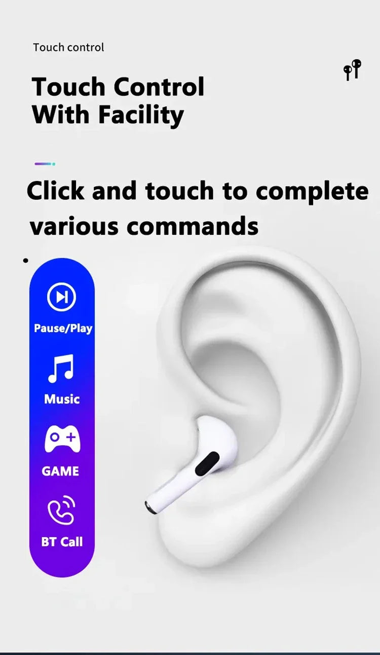 Original Air Pro True Wireless Earphones – Bluetooth HiFi Earbuds with Low Latency & Noise Reduction for iPhone & Android