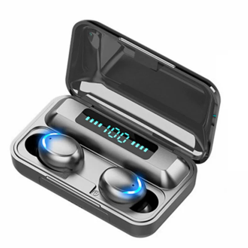 TWS F9-5 Wireless Bluetooth Earphones – HiFi Stereo Sports Earbuds with Mic & Hands-Free Hearing Aid Function