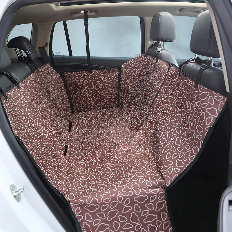 Waterproof Dog Car Seat Cover - Pet Travel Hammock Mat for Small, Medium & Large Dogs with Rear Seat Protection