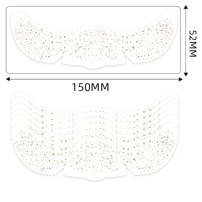 6pcs Metallic Fake Freckles Temporary Tattoos — Gold & Silver Face Stickers for Makeup and Hot Stamping