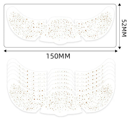 6pcs Metallic Fake Freckles Temporary Tattoos — Gold & Silver Face Stickers for Makeup and Hot Stamping