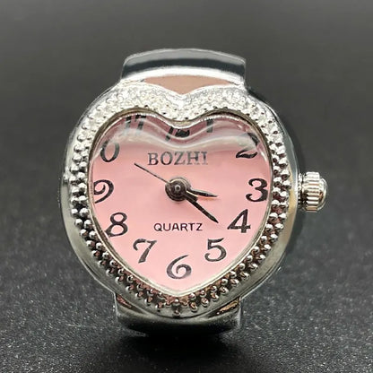 Arabic Digital Ring Watch - Alloy Shell Love Quartz Fashion Timepiece for Men & Women