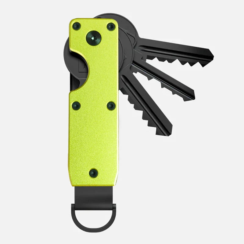Compact Key Organizer – Minimalist Metal Key Holder for 2-6 Keys, Secure Keychain Case