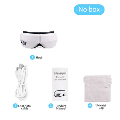 6D Smart Eye Massager – Vibration & Airbag Compression, Bluetooth Music Eye Care Glasses for Fatigue Relief